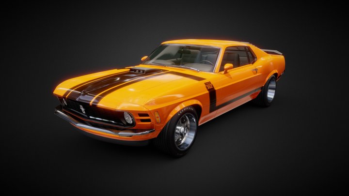 1970 Ford Mustang Boss 302 3D Model