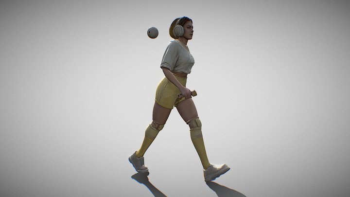 Girl generated from sketch 3D Model