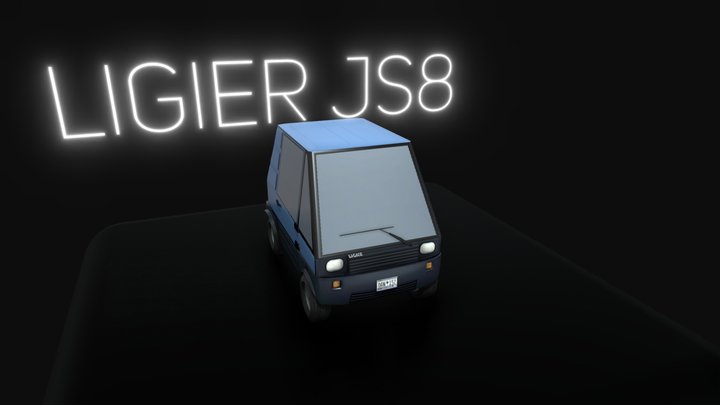 Ligier JS8 Low-poly 3D Model
