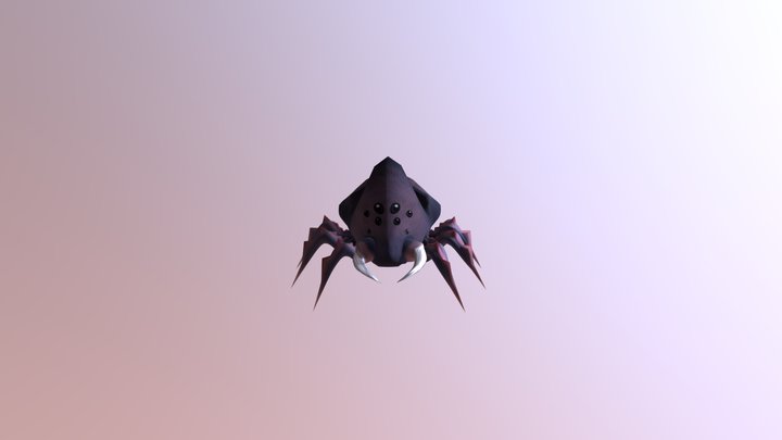 Quick Low Poly Spider Alien 3D Model