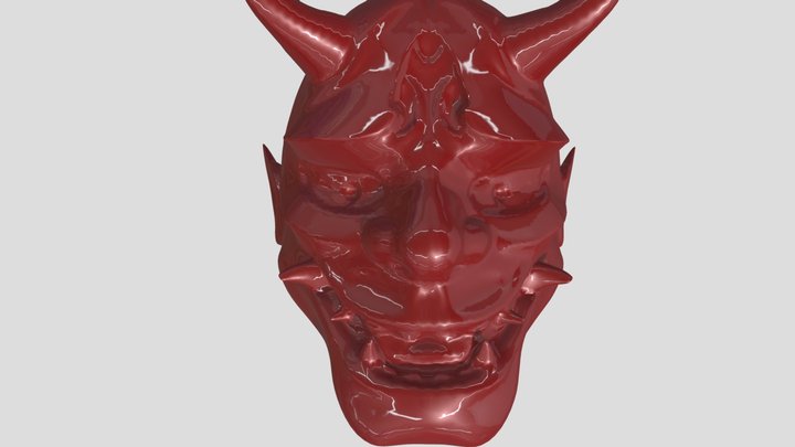 Hannya Mask 3D printable 3D Model