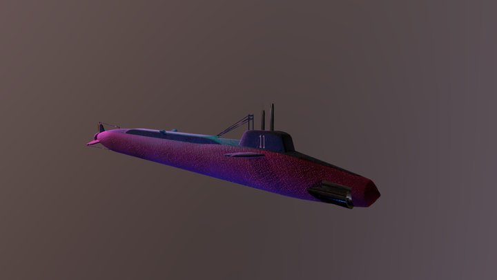 Cargo Submarine Remastered (Read Description) 3D Model