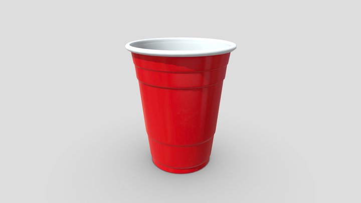 CC0 - Red Cup 3D Model