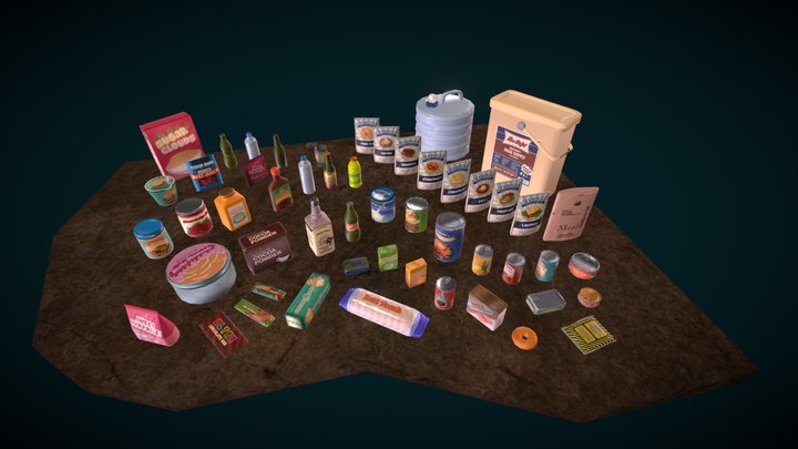 Survival Food Pack 3D Model