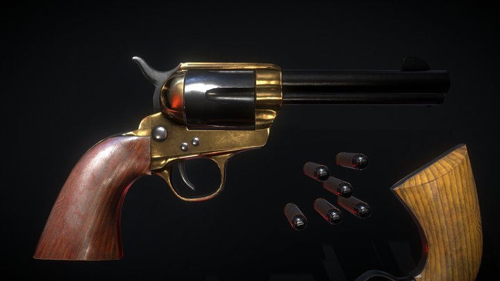 Colt Single Action Army Peacemaker 3D Model