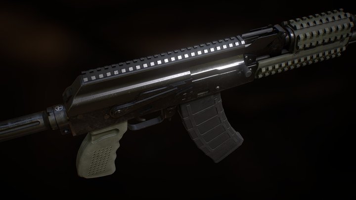 AK-74 Tuning 3D Model