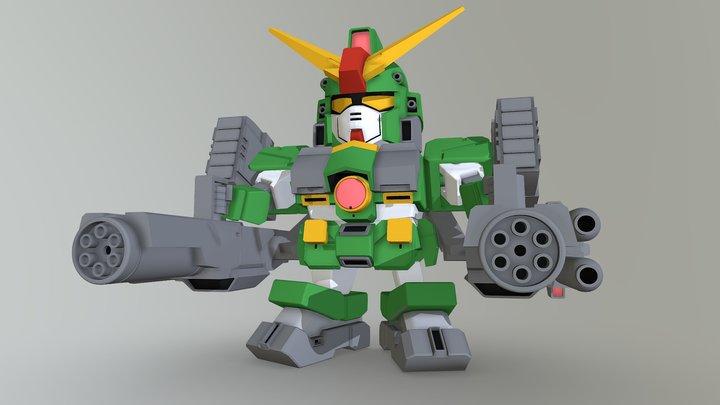 GUNDAM Leopard-da-vinci　Super Deformed 3D Model