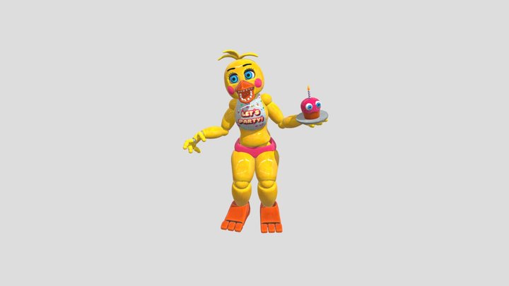 Toy Chica FNAF AR 3D Model