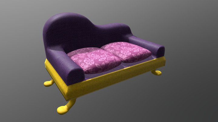 CGT 241 Final Couch 3D Model