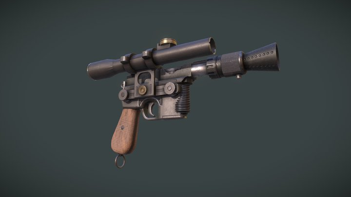 DL-44 heavy blaster pistol / Han Solo 3D Model