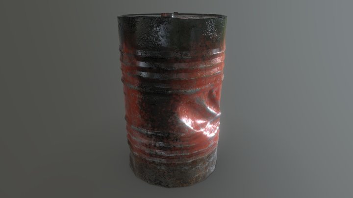 Oil Drum 3D Model