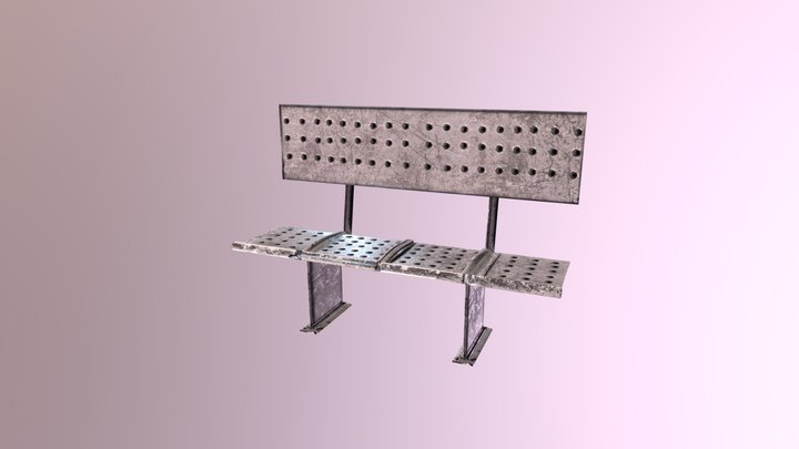 Metal Bench 3D Model