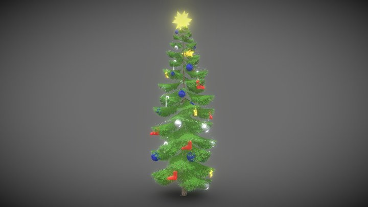 City Christmas Tree (30 meter) 3D Model