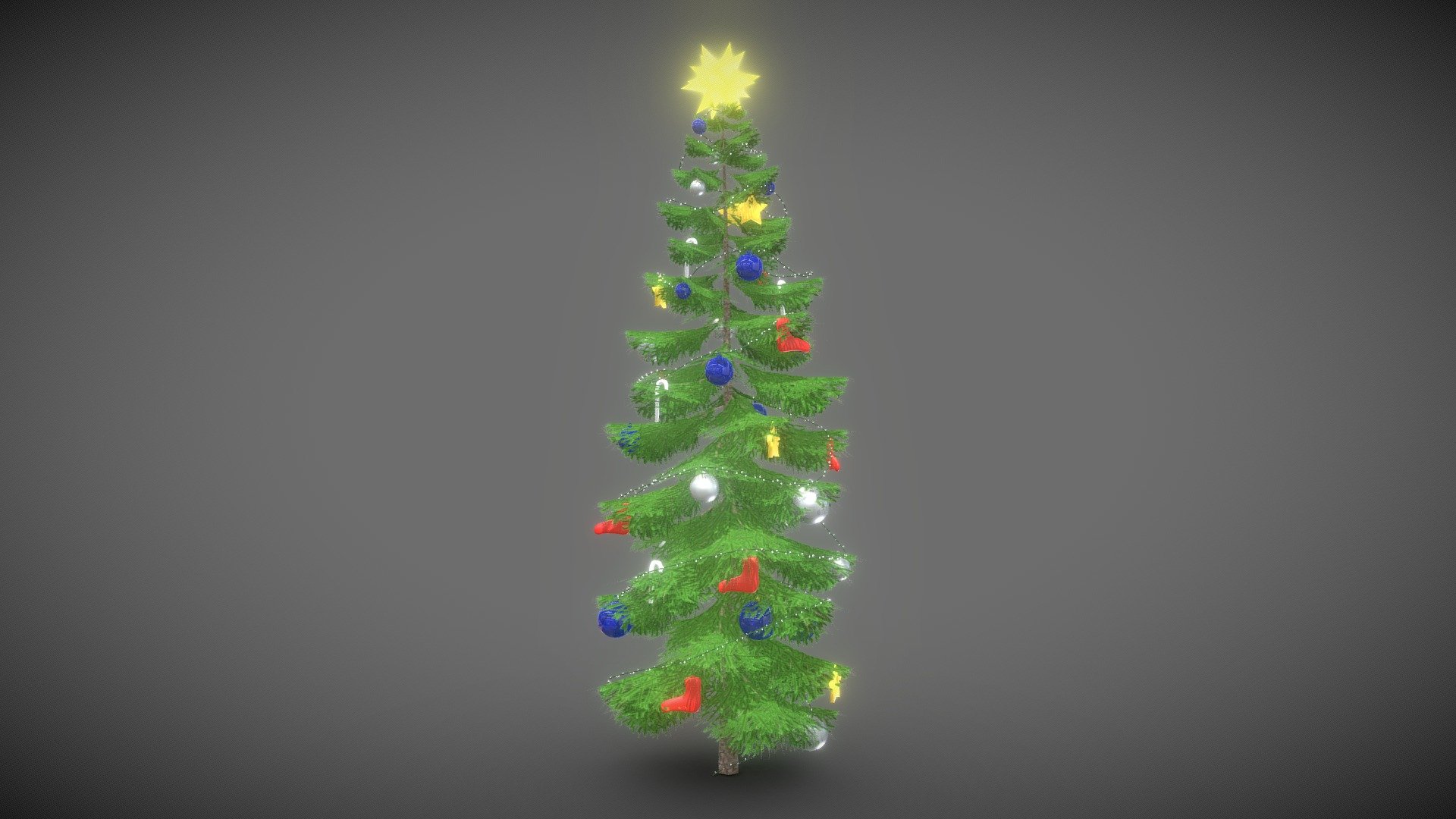 City Christmas Tree (30 meter) Buy Royalty Free 3D model