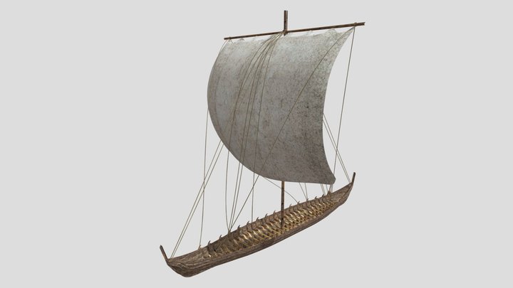 The P-2 wreck of a lapstrake vessel 3D Model