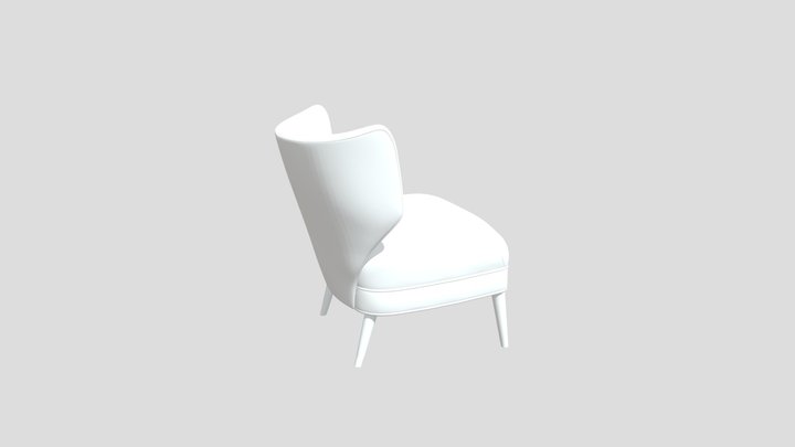 Modern Wingback Accent Chair – Free 3D Model STL