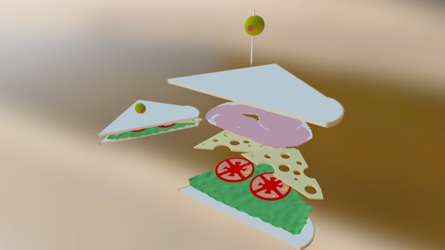 Sandvich 3D Model