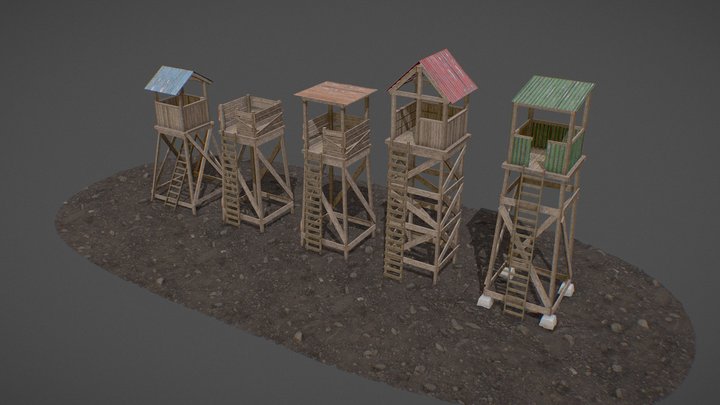 Epic Outposts Pack 3D Model