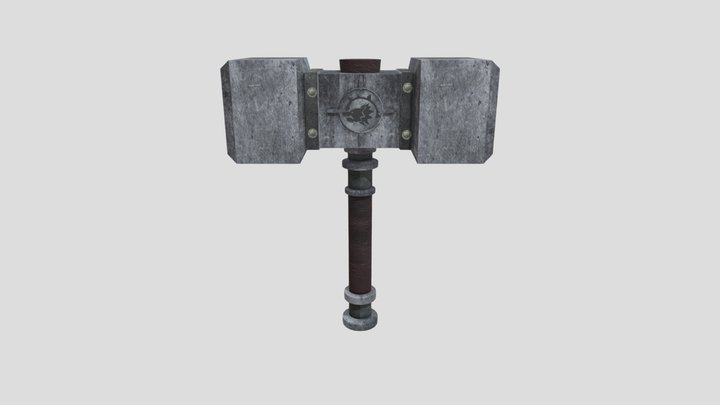 LowPoly Simple Doomhammer 3D Model