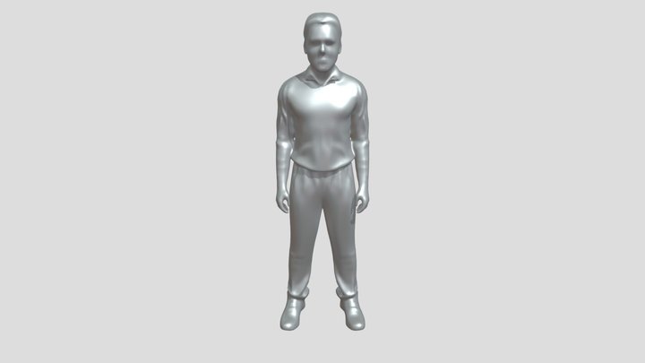 man in a cricket uniform 3D Model