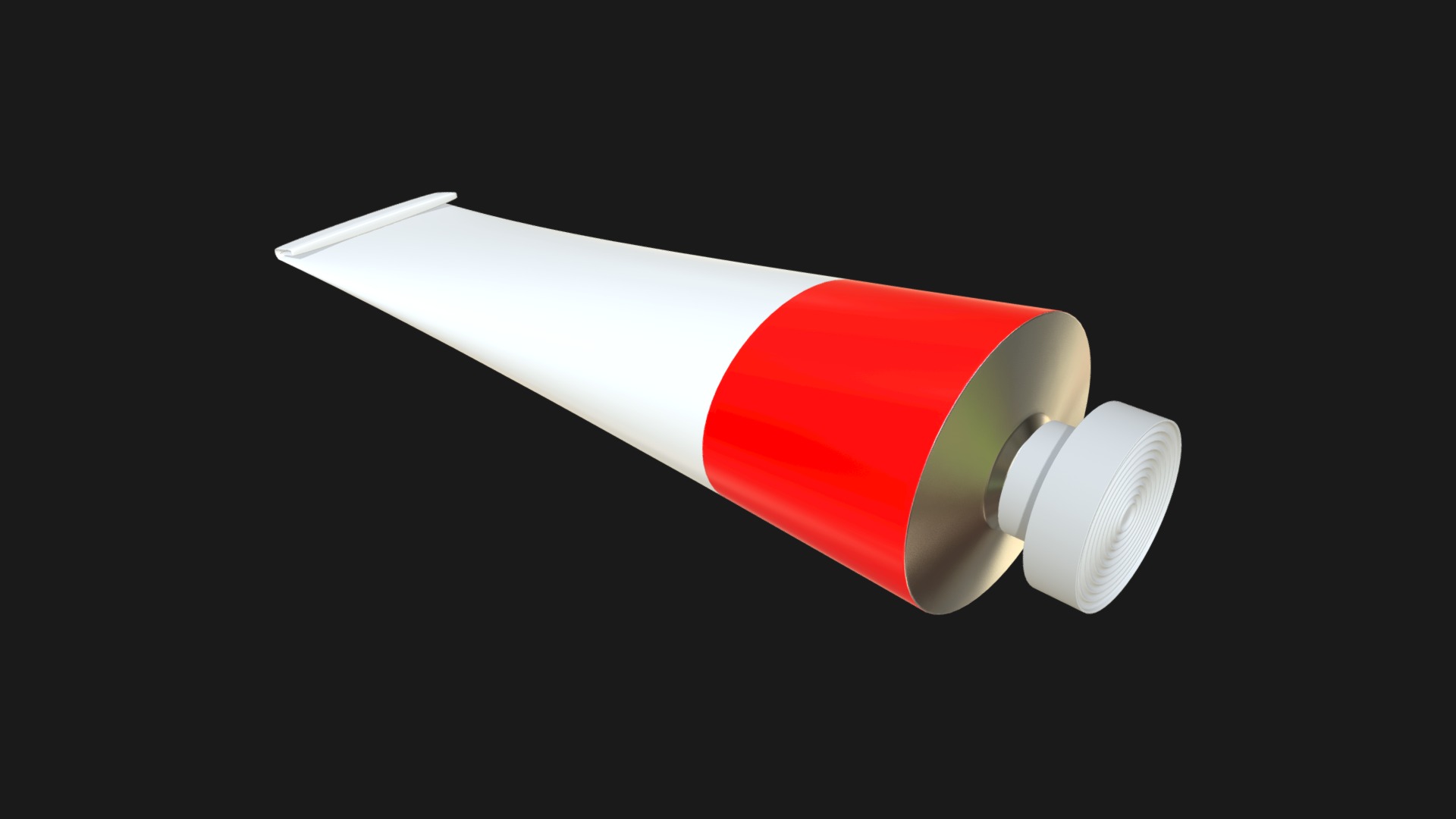 3D model Paint tube - This is a 3D model of the Paint tube. The 3D model is about shape.