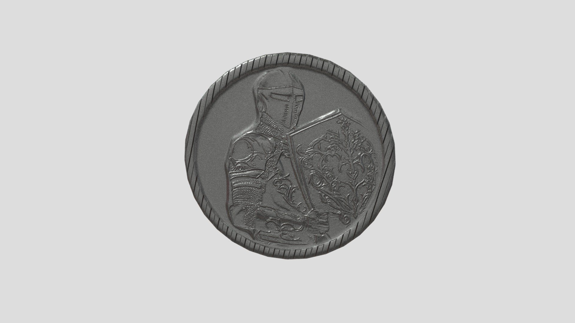 Silver Knight Coin - Download Free 3D model by Moonlight_Studios ...