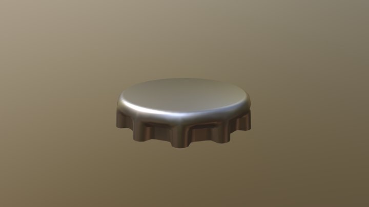 Low Poly Bottle Cap 3D Model