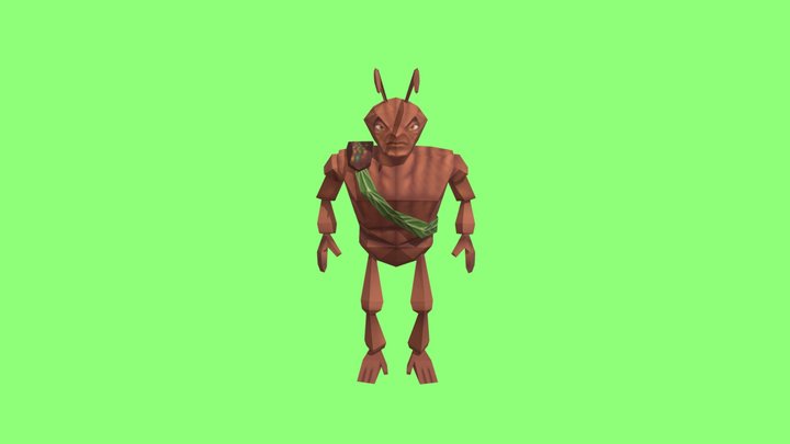 General Mandible Skeleton Rig - Antz 3D Model