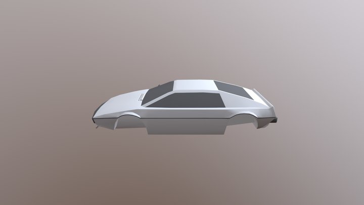 Lotus Espirit - Low Poly Model - Untextured 3D Model
