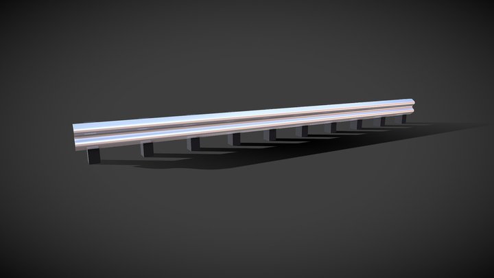 Highway Guardrail 3D Model