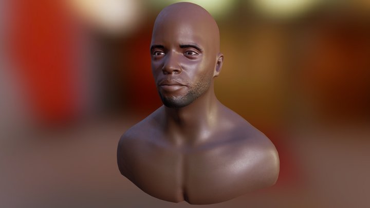 Chadwick Boseman Bust 3D Model