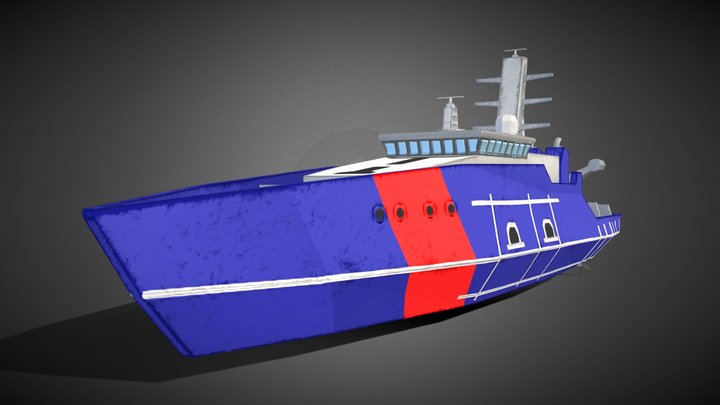 Cape Class Vessel Boat 3D Model