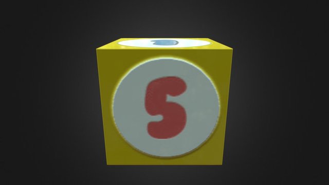 WoodyNumberDice 3D Model