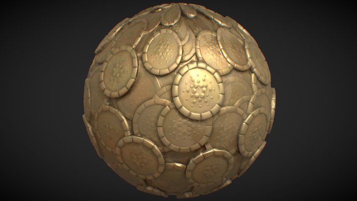 Stylized Cardano Coin 3D Model