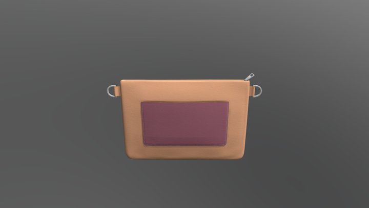Pouch Open Flat Pocket 3D Model