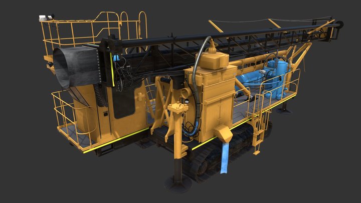 Atlas Copco DM Series Drill 3D Model