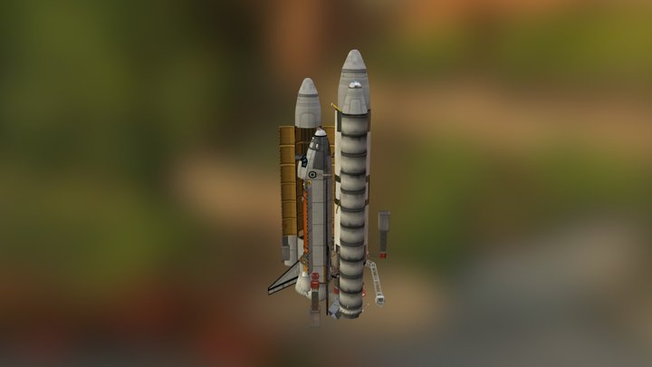 STS-6E Space Shuttle 3D Model