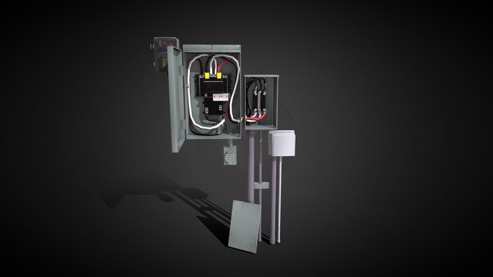 Electrical Breaker Panel Box – LP model 3D Model