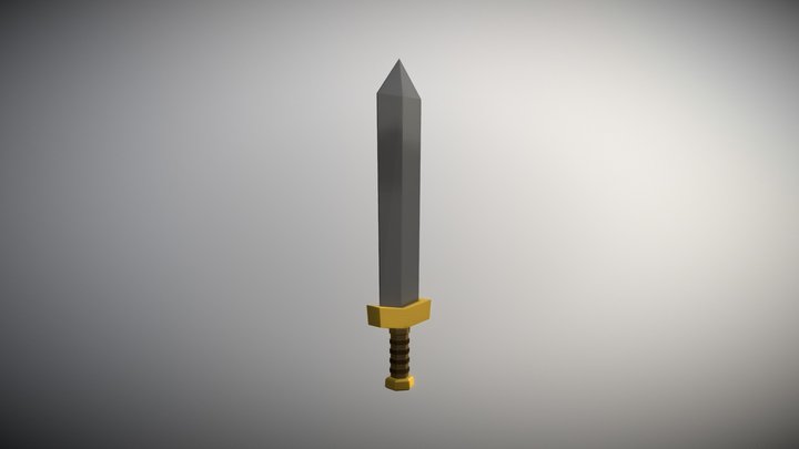 Low Poly Sword 3D Model