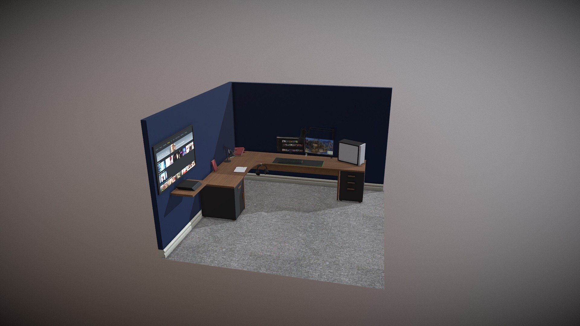 UCLAN Diorama: Gaming Setup