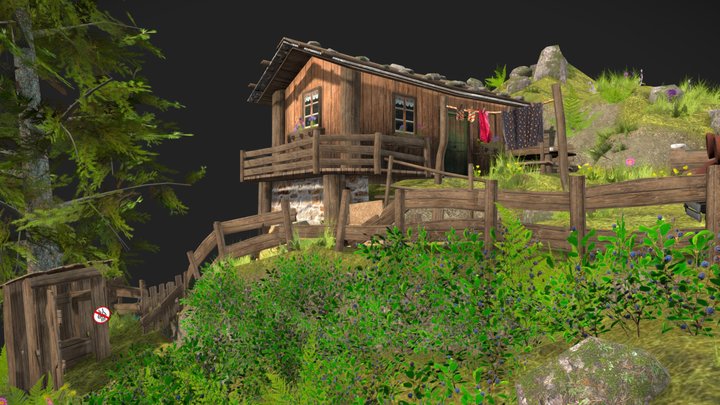 DAE Diorama - Grandma's house 3D Model