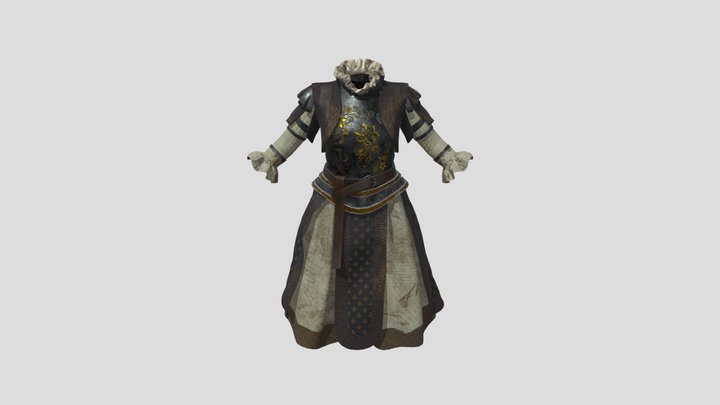 Mid-Evil Female Armor 3D Model
