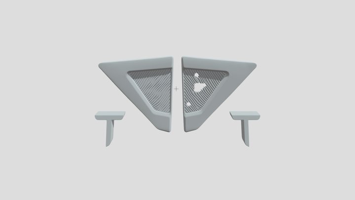 Twin V-Wings 3D Model