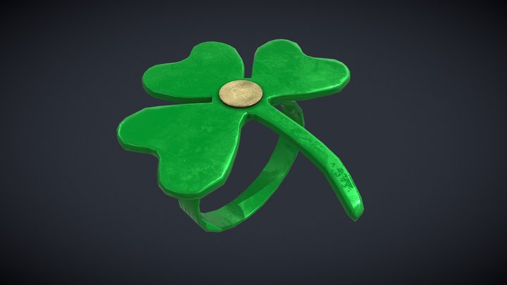 St. Patrick's Day Hat with Clover 3D Model $12 - .fbx .obj .blend