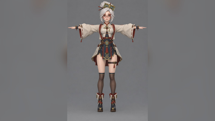 Purah (Zelda) T-Pose 3D Model