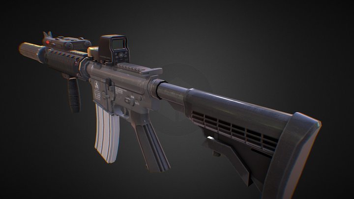 Carbine Rifle OptionPart 3D Model