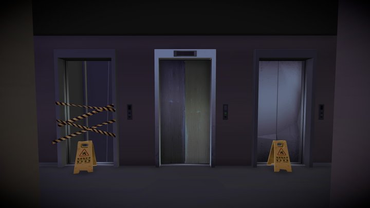Lift Elevator Corridor 3D Model
