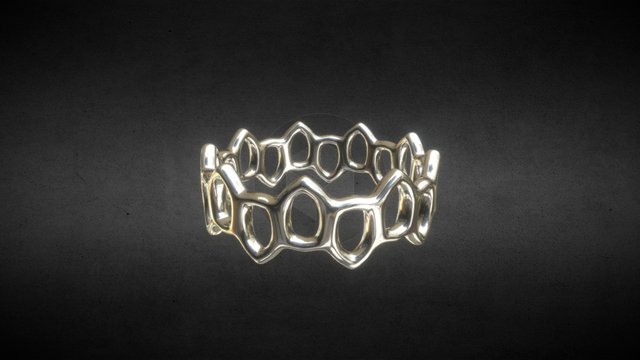 Offset Links Ring 3D Model