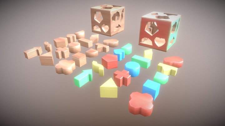 Game Ready Block Box Toy low poly 3D Model