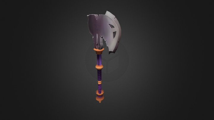 Draenei inspired 2H-axe (WoW style) 3D Model